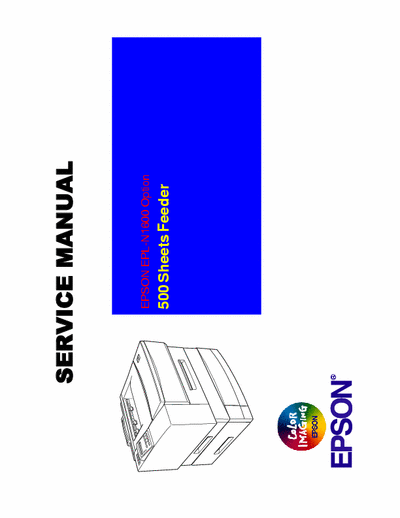 Epson EPL-N1600 A4 Network Laser Printer, Duplex Unit and 500 Sheets Feeder  EPSON EPL-N1600 Service Manual